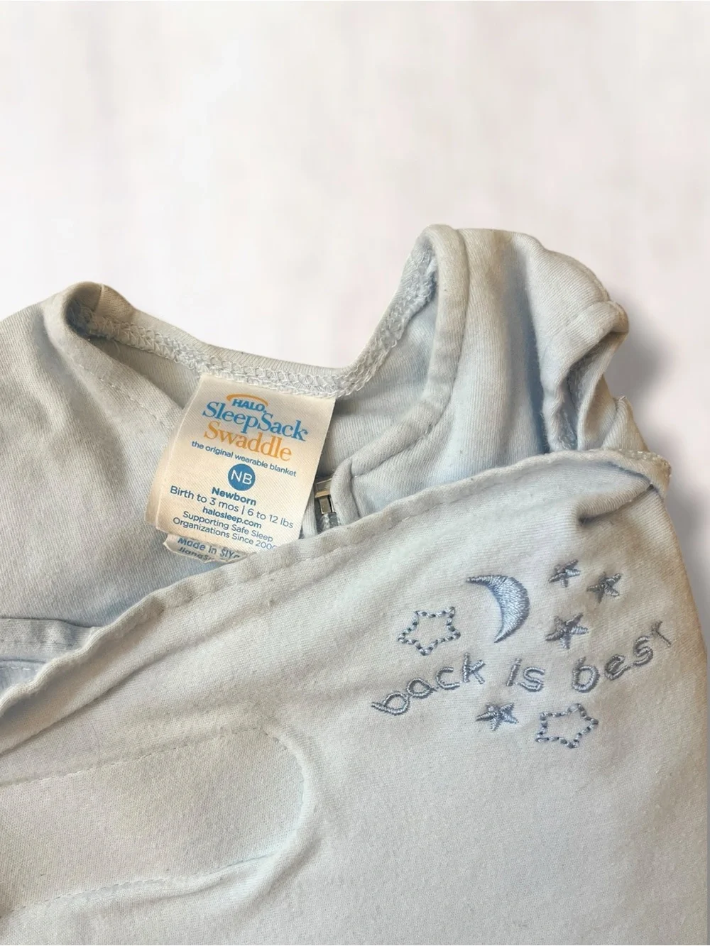 Halo Sleep Sack Swaddle in Light Blue